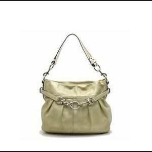COACH METALLIC LEATHER BAG